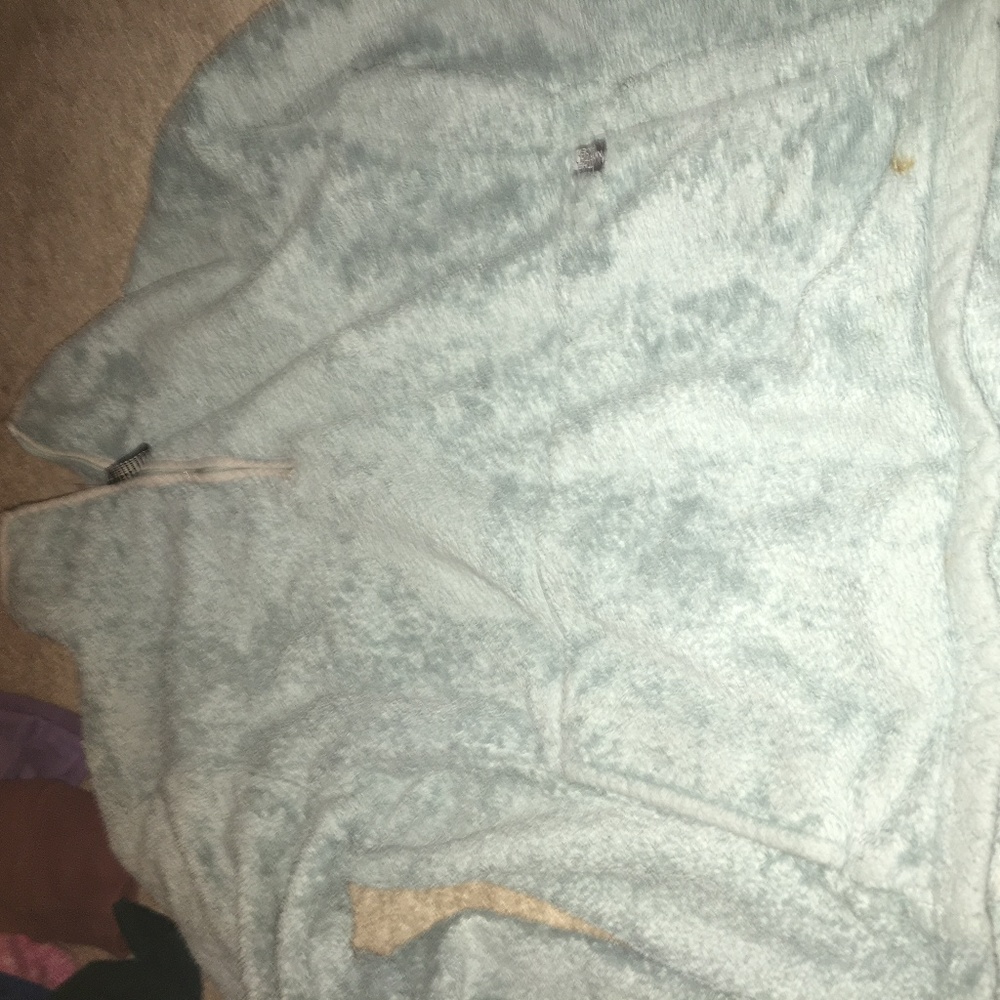 Light blue north face sherpa